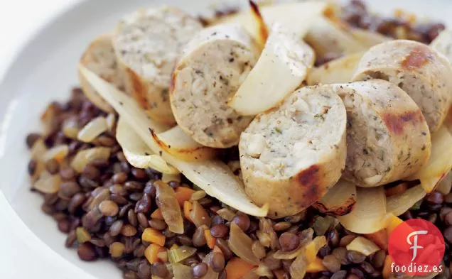 Lentejas con Salchicha de Pollo