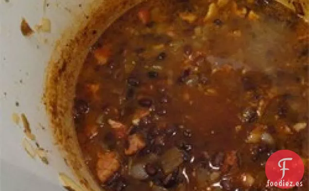 Sopa de Frijoles Negros Rápida y Fácil