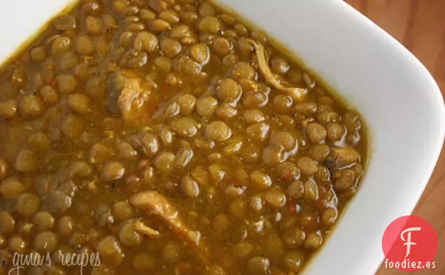 Sopa De Lentejas Y Pollo