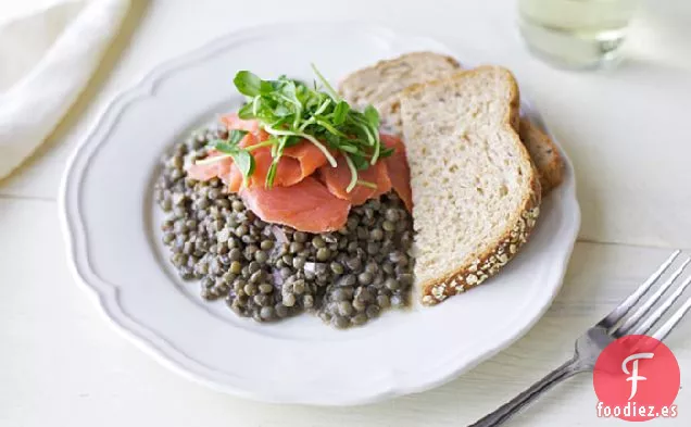 Vinagreta De Lentejas Con Salmón Ahumado