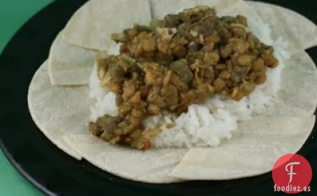 Lentejas Especiadas Indias Con Pollo Receta De Olla De Cocción Lenta