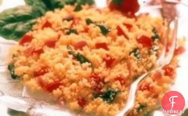 Cuscús de Espinacas y Pimiento Rojo