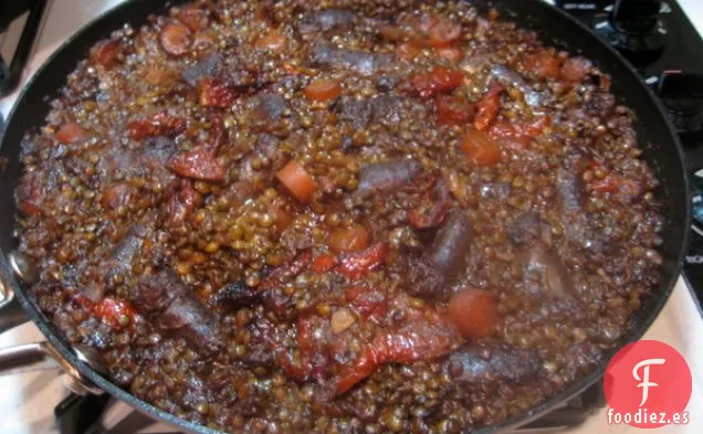 Salchicha Merguez Con Lentejas Francesas