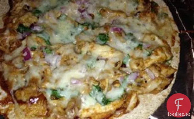 Pizza de Tortilla de Pollo a la Barbacoa