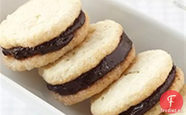 Galletas de Sándwich de Queso Crema con Relleno de Chocolate Negro