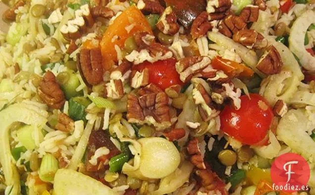 Ensalada De Lentejas Y Arroz Con Limón