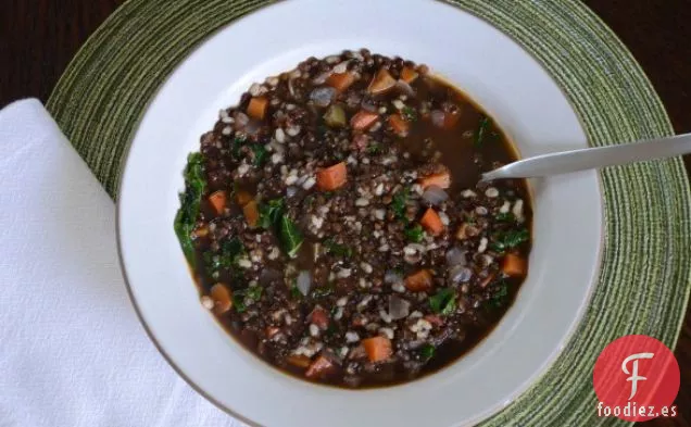 Sopa De Lentejas Y Arroz Integral
