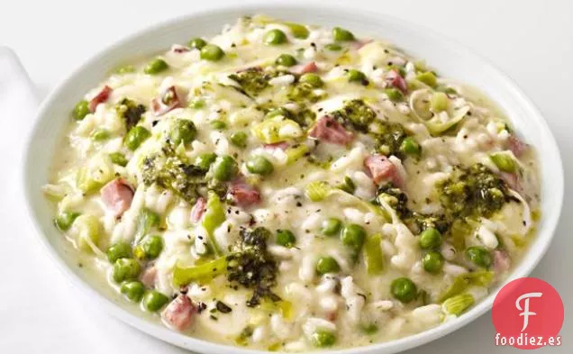 Risotto con Pesto y Guisantes