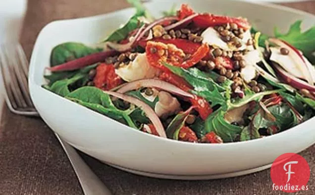 Ensalada De Lentejas Puy Con Mozzarella