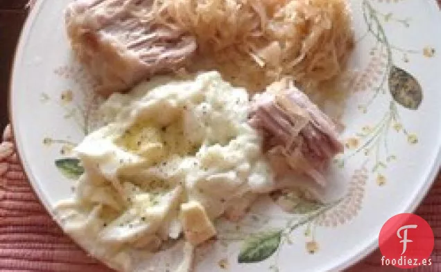 Asado de Cerdo con Manzanas, Cerveza y Chucrut