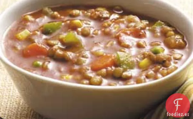 Sopa de Lentejas Abundante-vegetariana