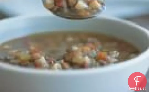 Sopa De Lentejas Con Pasta