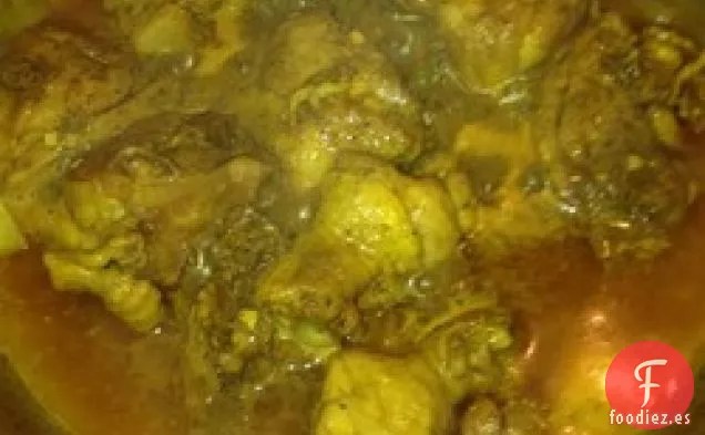 Pollo al Curry de las Indias Occidentales
