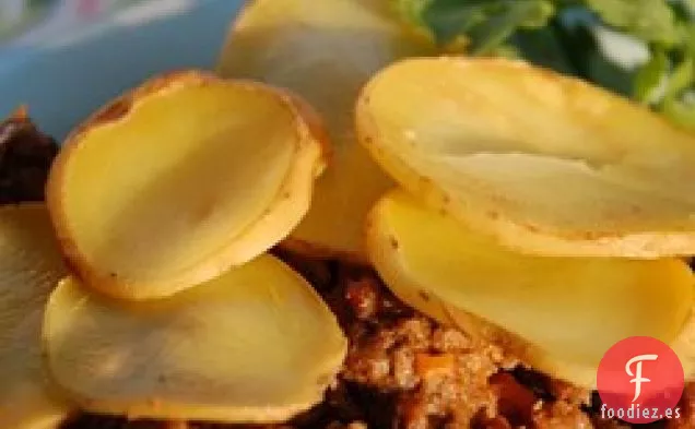 Carne Picada Serbia, Verduras y Papas Horneadas