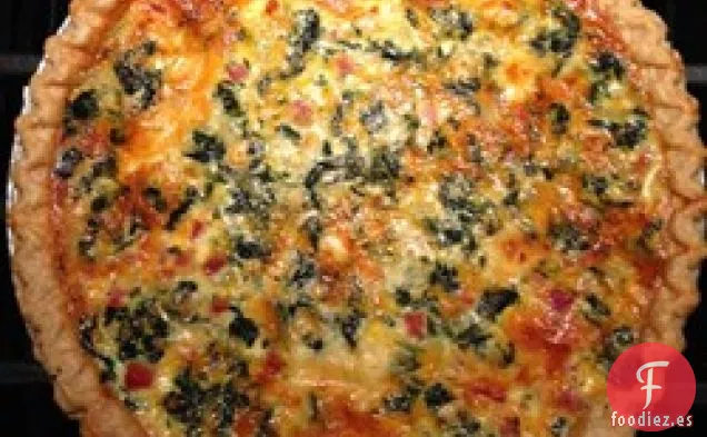 Quiche de Champiñones de Espinacas Transformadas