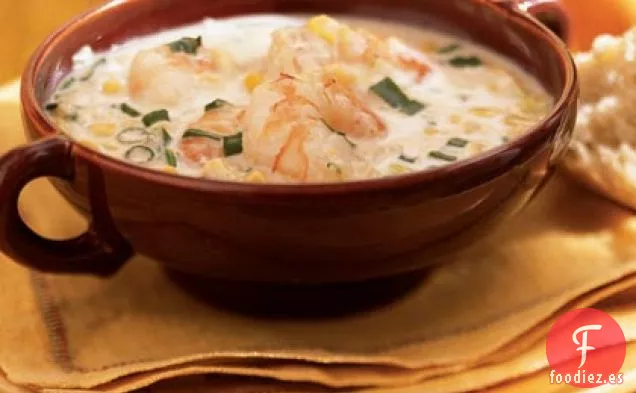 Cuenco Cremoso de Camarones y Maíz