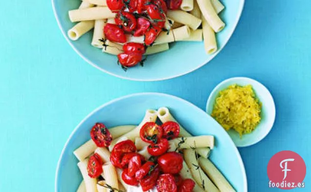 Ensalada de Pasta de Ricotta y Tomate Cherry Asado
