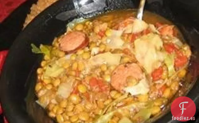 Sopa de Lentejas y Salchichas Ahumadas