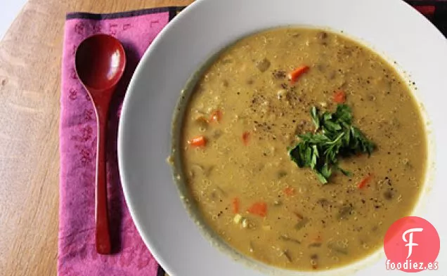 Sopa de Lentejas de Coco al Curry