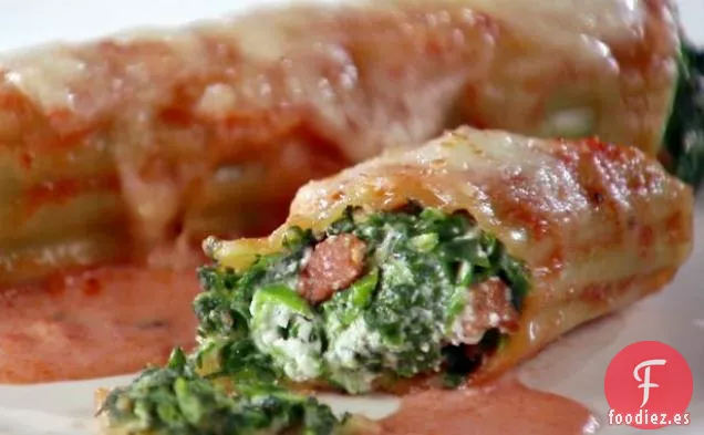 Manicotti de Tocino y Queso