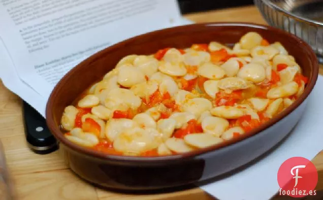 Frijoles De Lima Gigantes Con Pimientos Asados