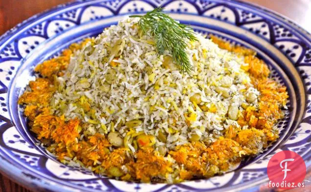 Arroz de Eneldo Persa y Frijoles de Lima-Baghali Polo