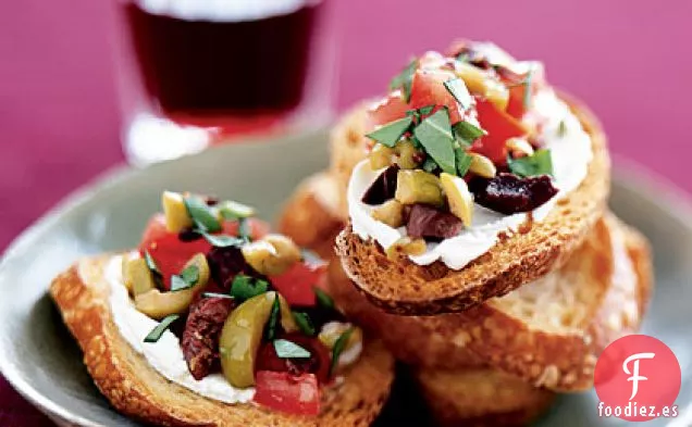 Bruschetta de Queso de Oliva y Cabra