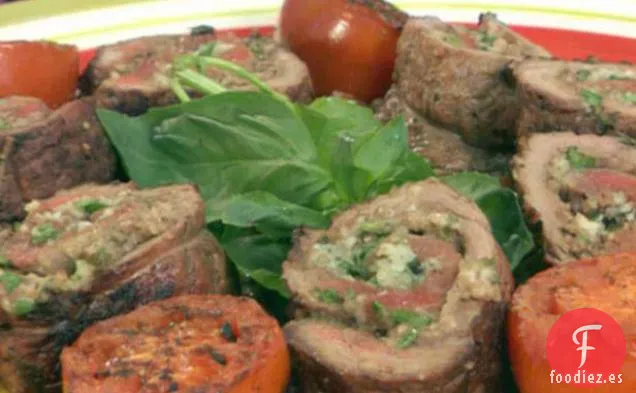 Braciole de Ternera a la Parrilla con Salsa de Tomate y Albahaca a la Parrilla