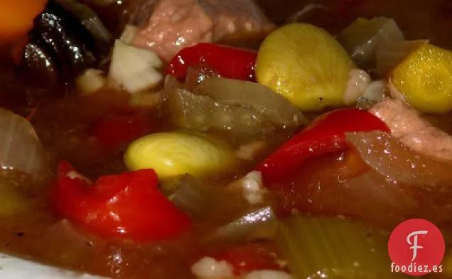 Estofado de Carne, Verduras y Cebada de cocción lenta