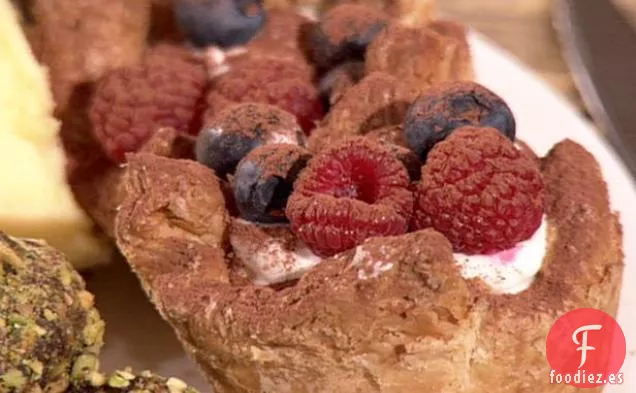 Tarta de Frambuesa y Arándanos y Almendras