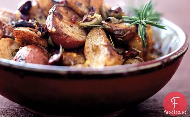 Patatas Asadas con Tapenade con Cítricos