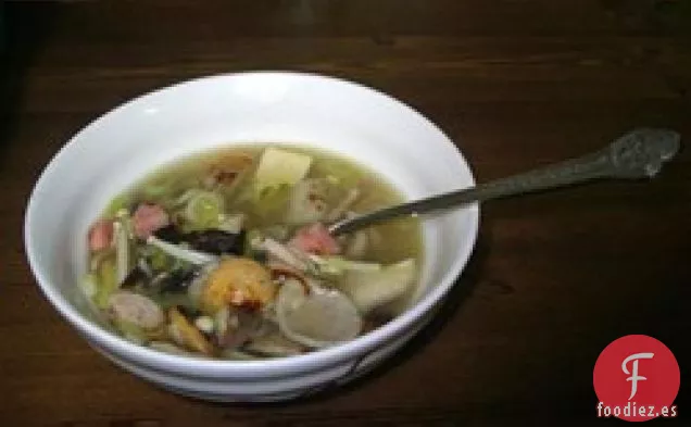 Sopa de Champiñones y Salchichas para repetir