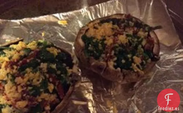 Hamburguesa de Champiñones Rellenos de Portobello