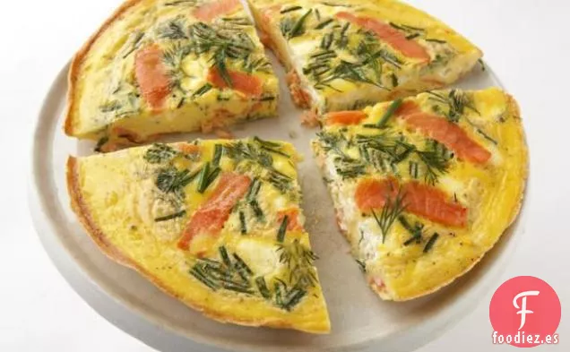 Frittata de Salmón Ahumado y Queso Crema