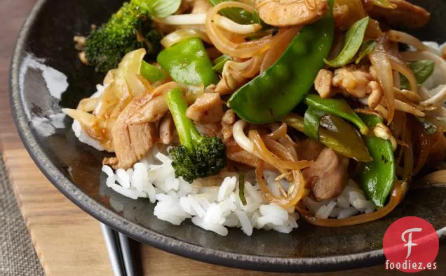 Salteado de Verduras y Pollo