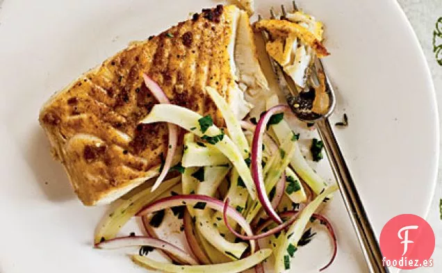 Fletán con Ensalada de Hinojo y Limón