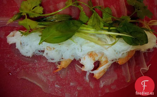 Rollos De Verano Al estilo vietnamita Con Camarones O Tofu
