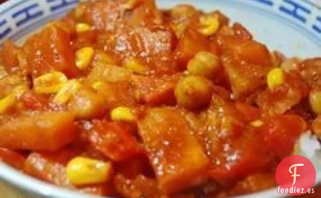 Curry Vegetariano de Garbanzos con Nabos
