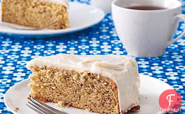 Pastel de Plátano con Glaseado de Mantequilla Marrón