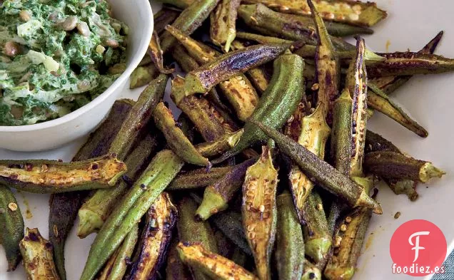 Okra Especiada Asada en Sartén