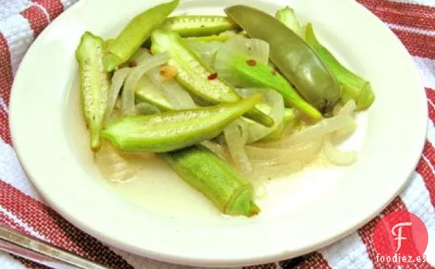 Okra En Escabeche Con Jalapeños
