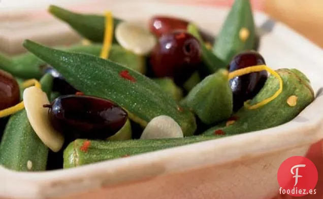 Okra y Aceitunas Maceradas con Limón