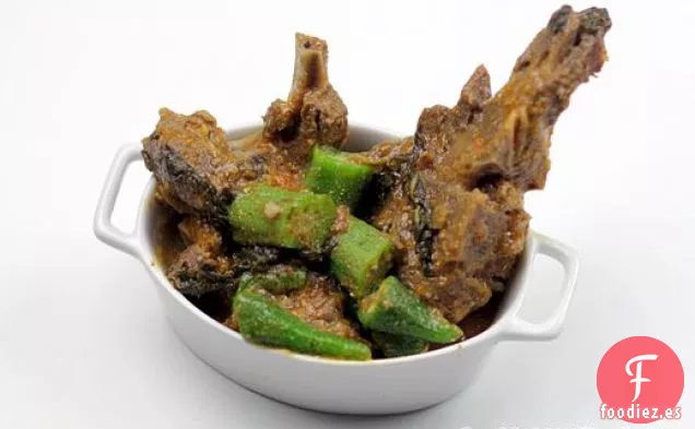 Curry Korma: Carne de Cabra con Okra