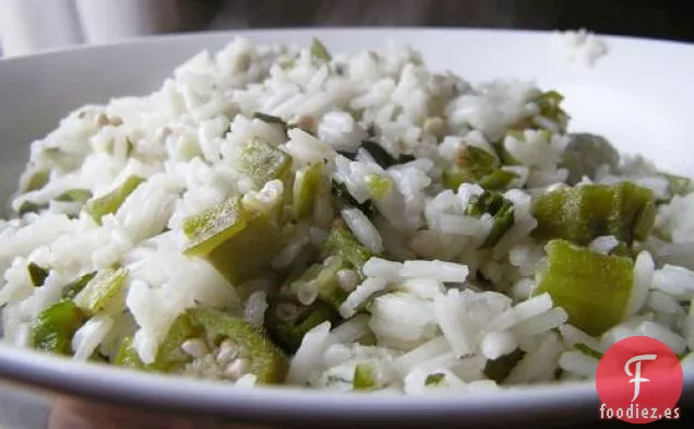 Cena De Esta Noche: Arroz Con Okra