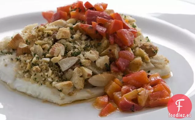 Fletán con Romesco Grueso