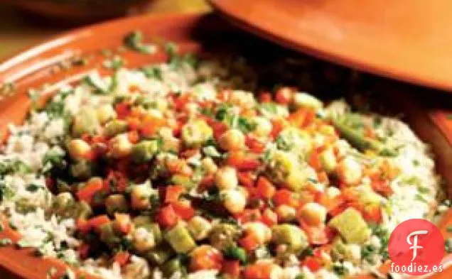 Tagine de Quimbombó y Garbanzo