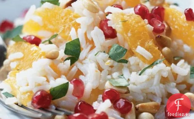 Ensalada de Basmati de Naranja con Piñones y Semillas de Granada