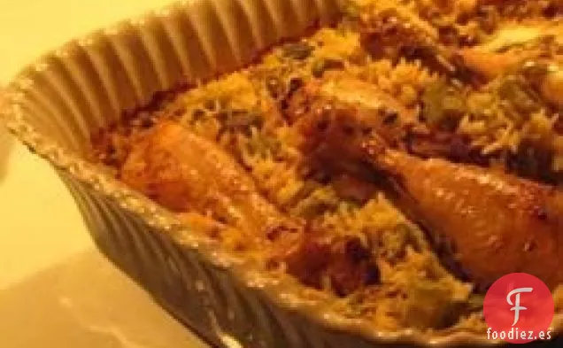 Estofado de Okra, Pollo y Arroz