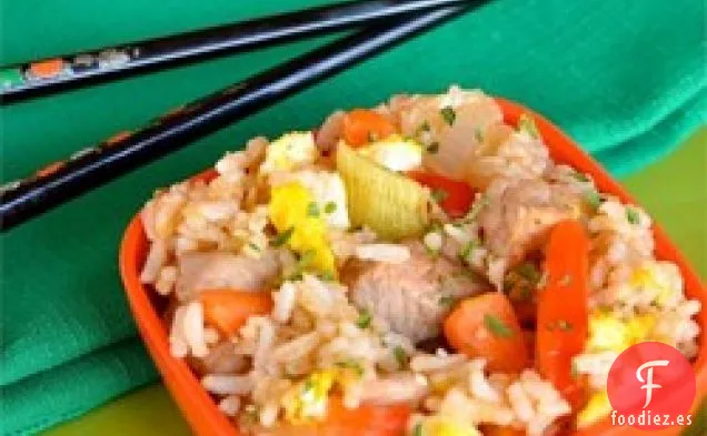 Arroz Frito de Cerdo Rápido