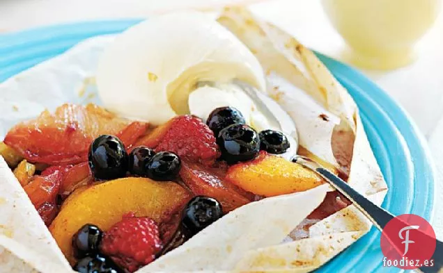 Frutas en Papillote